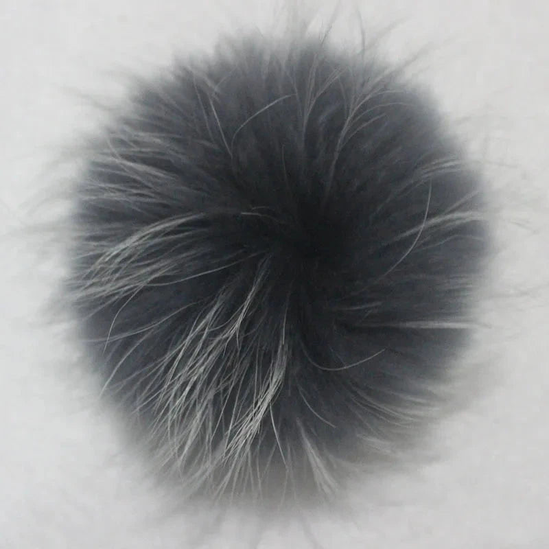 5pcs/Lot Natural Real Fur Pompoms For Knit Hats Caps GlowCart