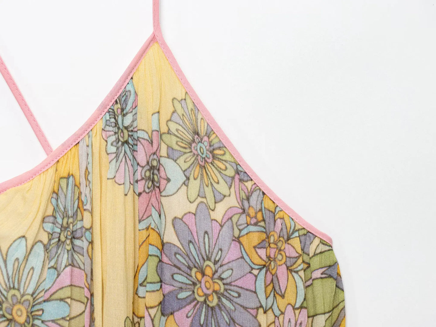 Summer Dress Women's 2025 New Fashion Print Loose V-neck