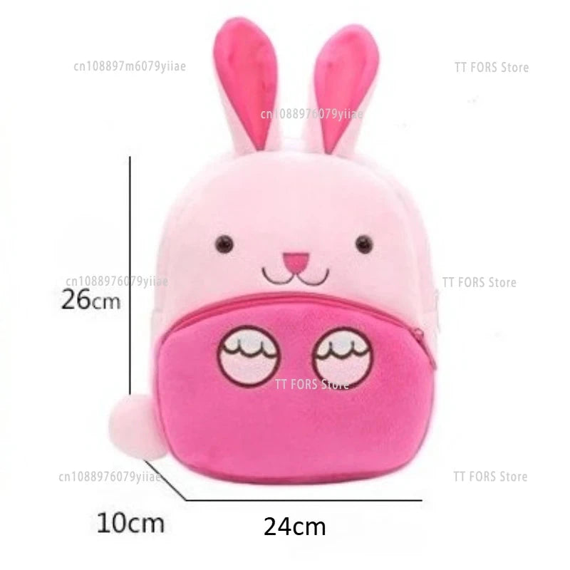 Cartoon Cute Plush Children's Backpack Animal Theme Large Capacity Backpack Boys Girls School Casual School Bag Birthday Gift GlowCart