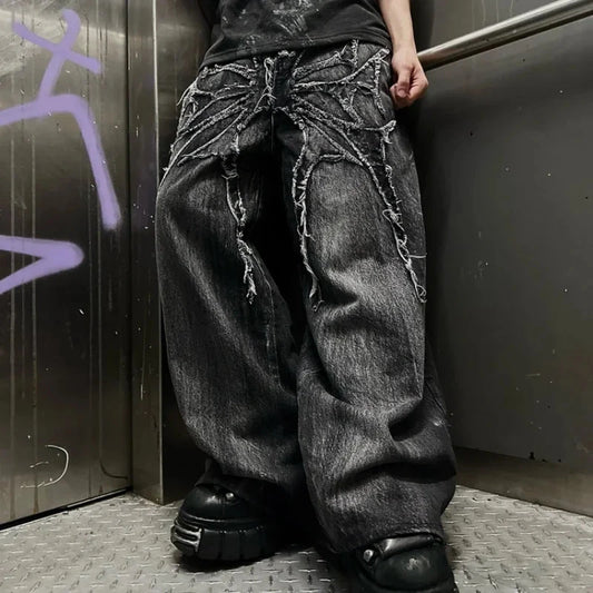 Gothic Retro Oversized Baggy Fit Unisex Mopping Pants Y2K GlowCart