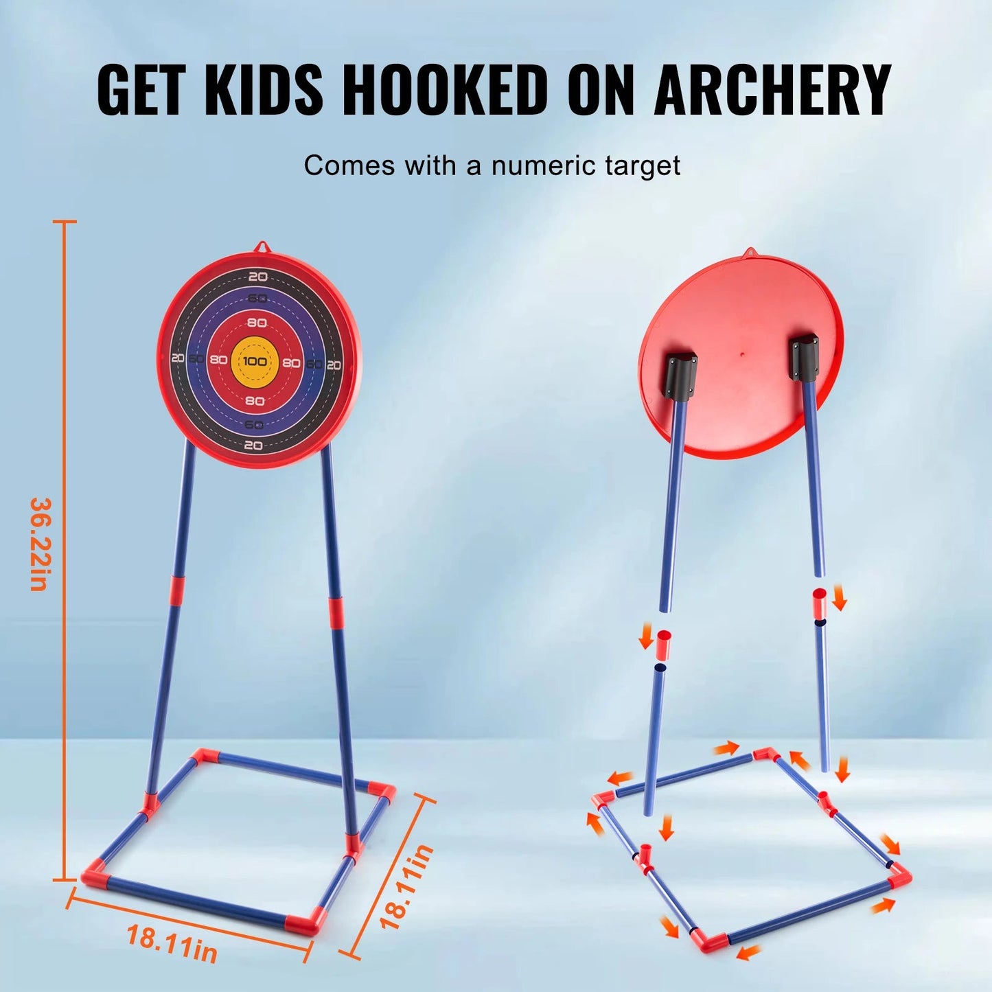 SucceBUy Bow & Arrows For Children Kids Archery Bow Practice Recurve Outdoor Sports Game Hunting Shooting Toy Boys Gift Bow Kit GlowCart