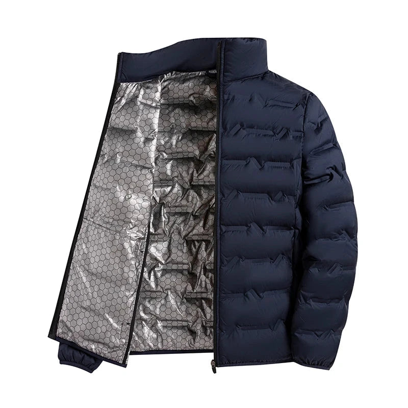 Graphene Self-heating Down Jacket Men Solid Windproof GlowCart