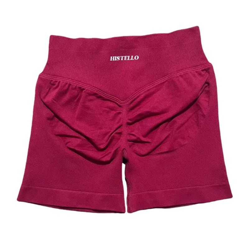 HISTELLO Impact Shorts Df Substitute High Waist Women Yoga Workout Short Seamless Leggings Stretch Fitness Running Gym Shorts GlowCart