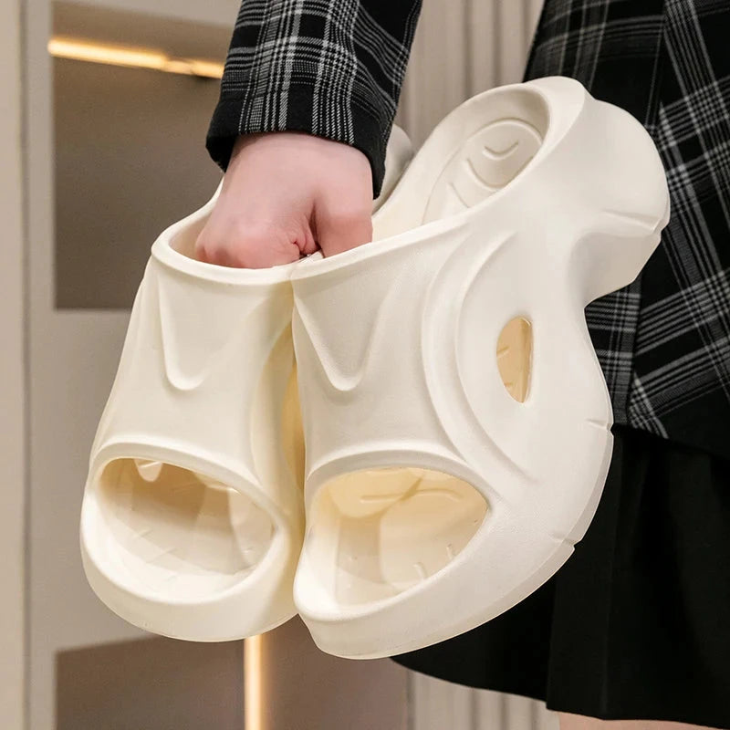 Chunky Platform Slippers for Women Summer Comfortable Wedge GlowCart