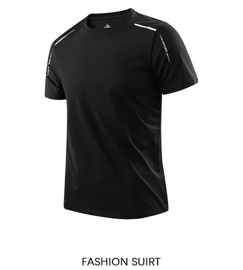 CHRLCK Men's Running Quick Drying T-shirts Breathable Hiking GlowCart