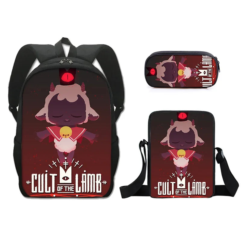 Cartoon Popular cult of the lamb 3D Print 3pcs/Set pupil