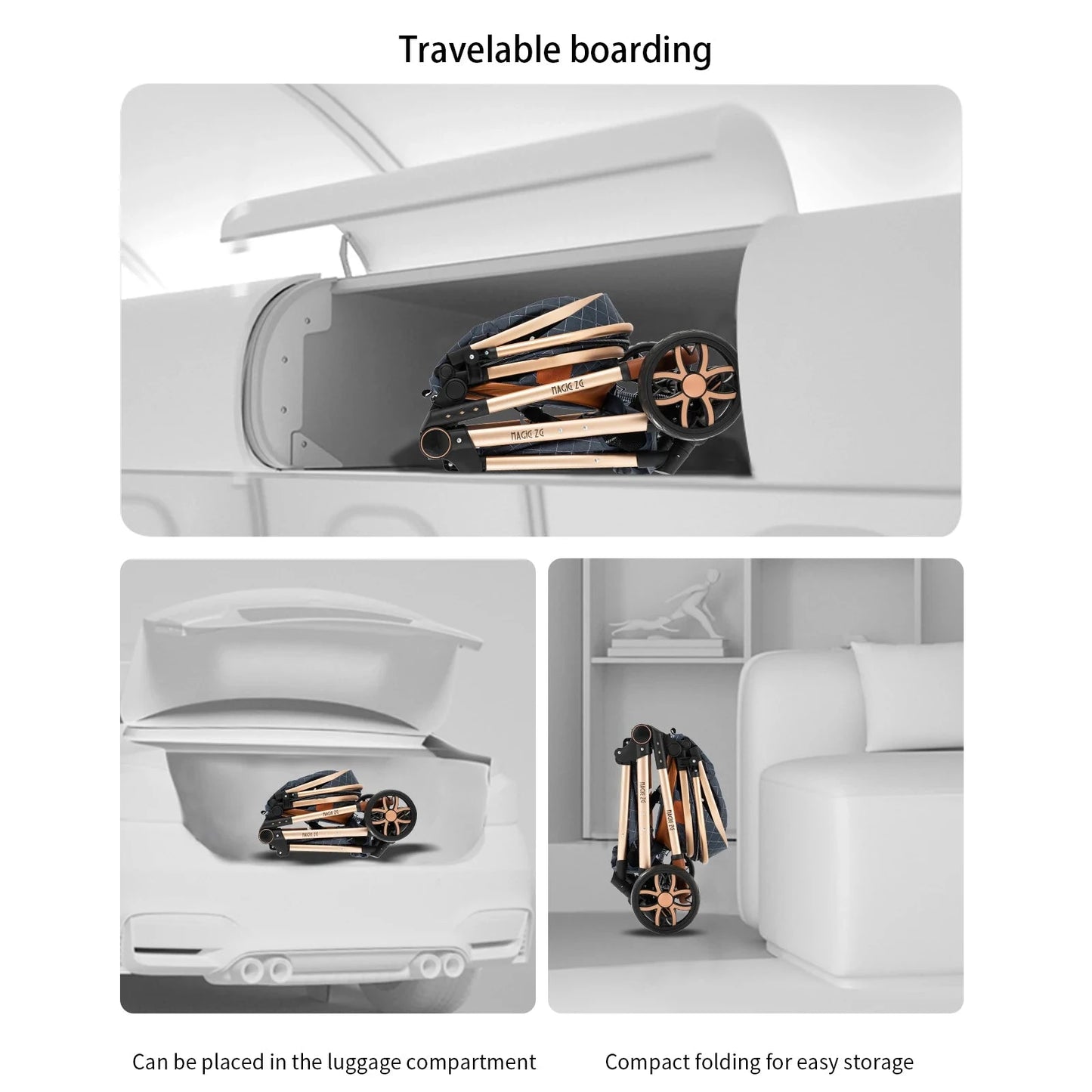 Baby stroller baby newborn items  poussette bebe 3 en 1 baby accessories baby cart baby carriage Light stroller stroller for bab GlowCart