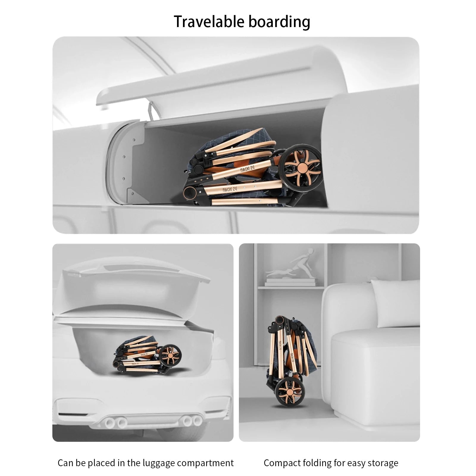 Baby stroller baby newborn items  poussette bebe 3 en 1 baby accessories baby cart baby carriage Light stroller stroller for bab GlowCart