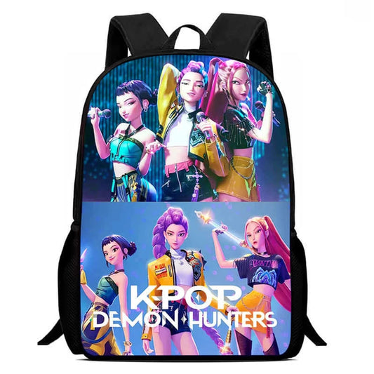 K-pop Demon Huntes Fashion Backpack for Girls Boys Anime Cartoon Large Capacity Schoolbag Children Multi-function Shoulder Bag GlowCart
