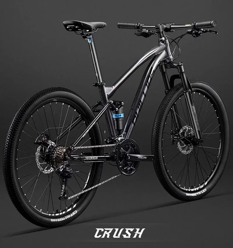 26/27.5-inch off-road soft tail mountain bike 24/27/30 speed downhill DH bicycle speed dual disc brake full suspension bicicleta GlowCart