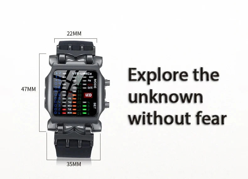 LED Watch Men Fashion Creative Crab Type Electronic Watch GlowCart