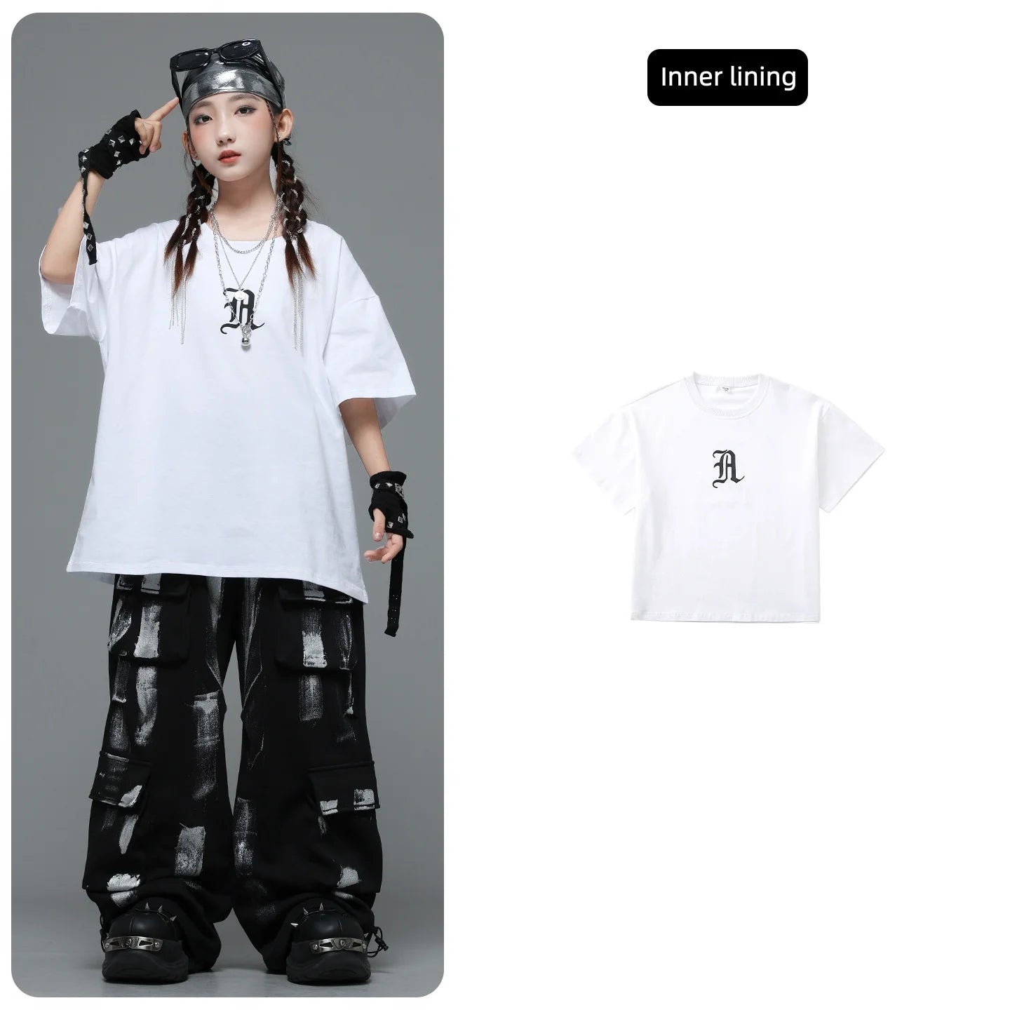 Kids Hip Hop Clothing Shiny Black Coat Top Black Street Jogger Pants for Girls Boys Jazz Dance Costume Clothes GlowCart