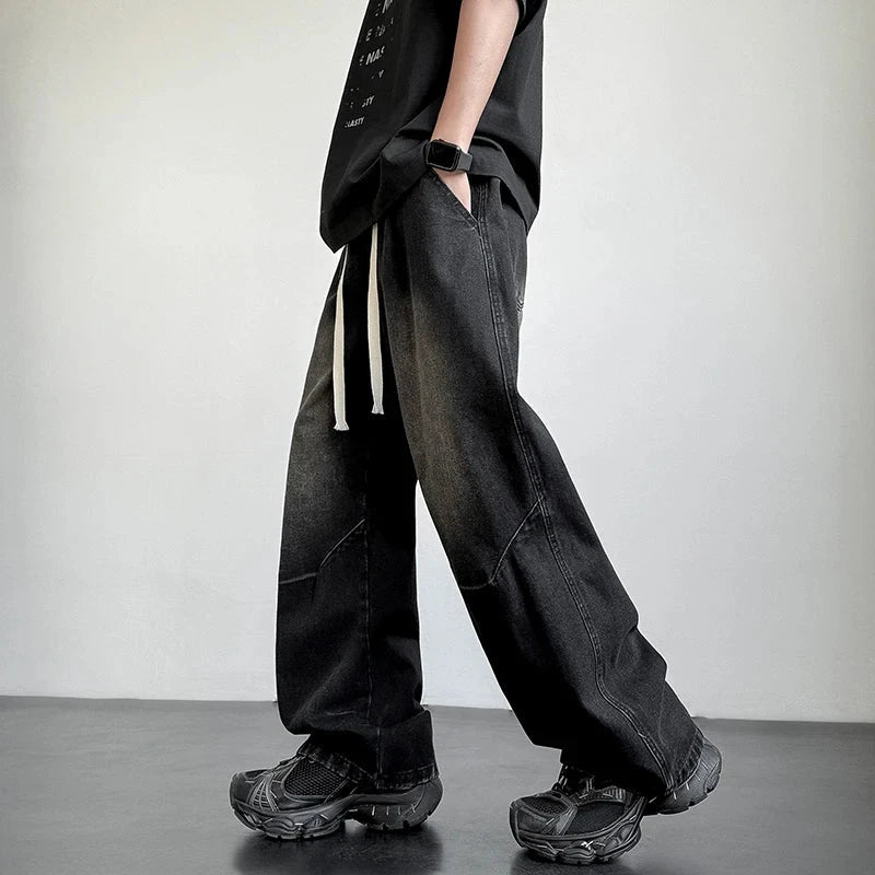 New 2025 men's HIHOP style casual long jeans classic GlowCart