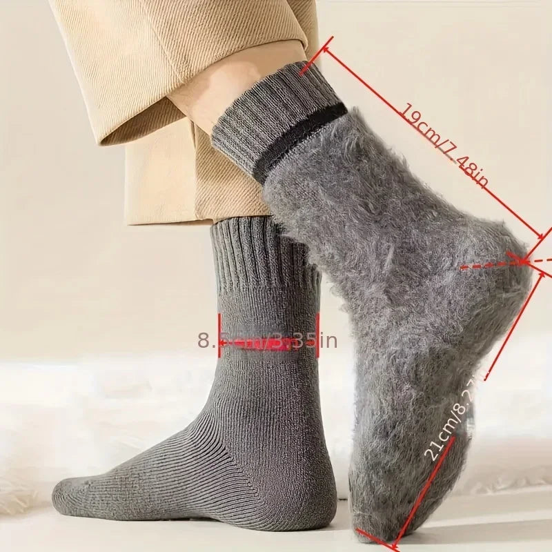 Ultra Thick Wool Socks for Men in Autumn and Winter Thickened with Fleece To Keep Warm and Cold Resistant Gift for Long Socks GlowCart