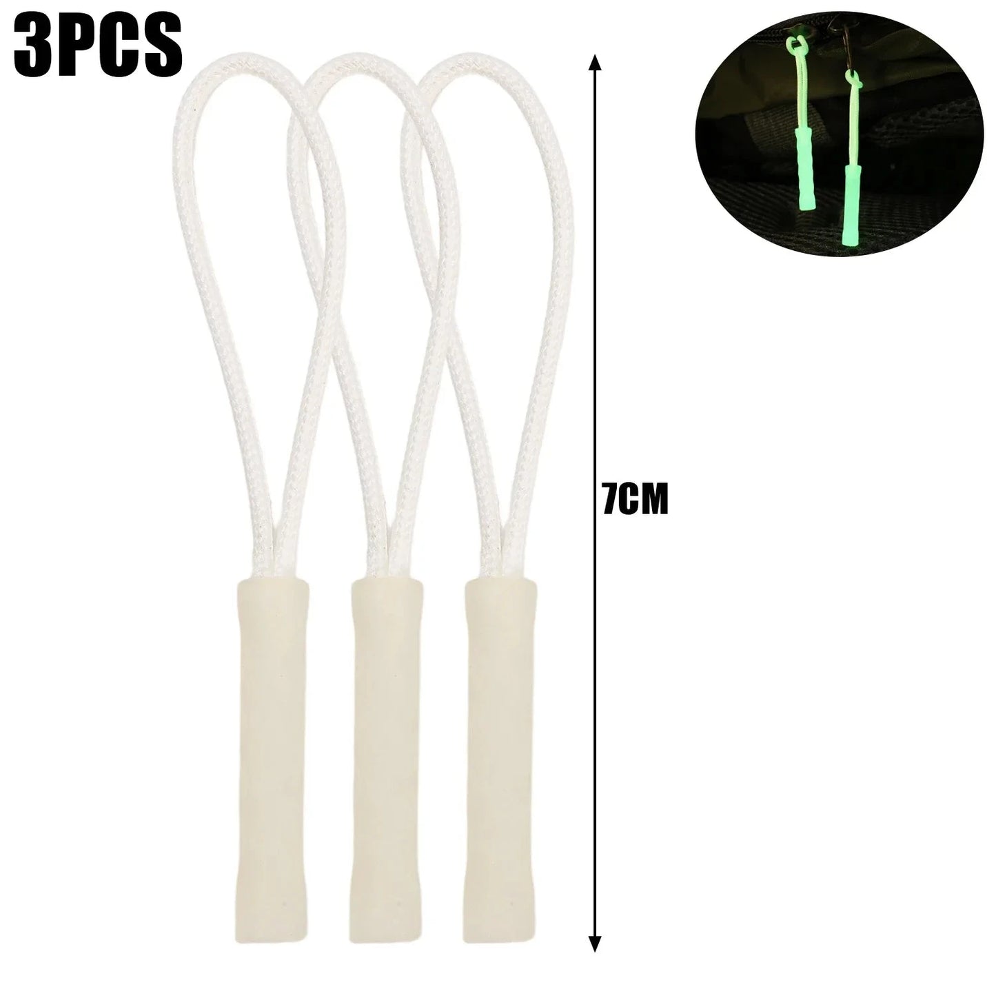 Glow in the Dark Zipper Pull Luminous Zipper Tag for GlowCart