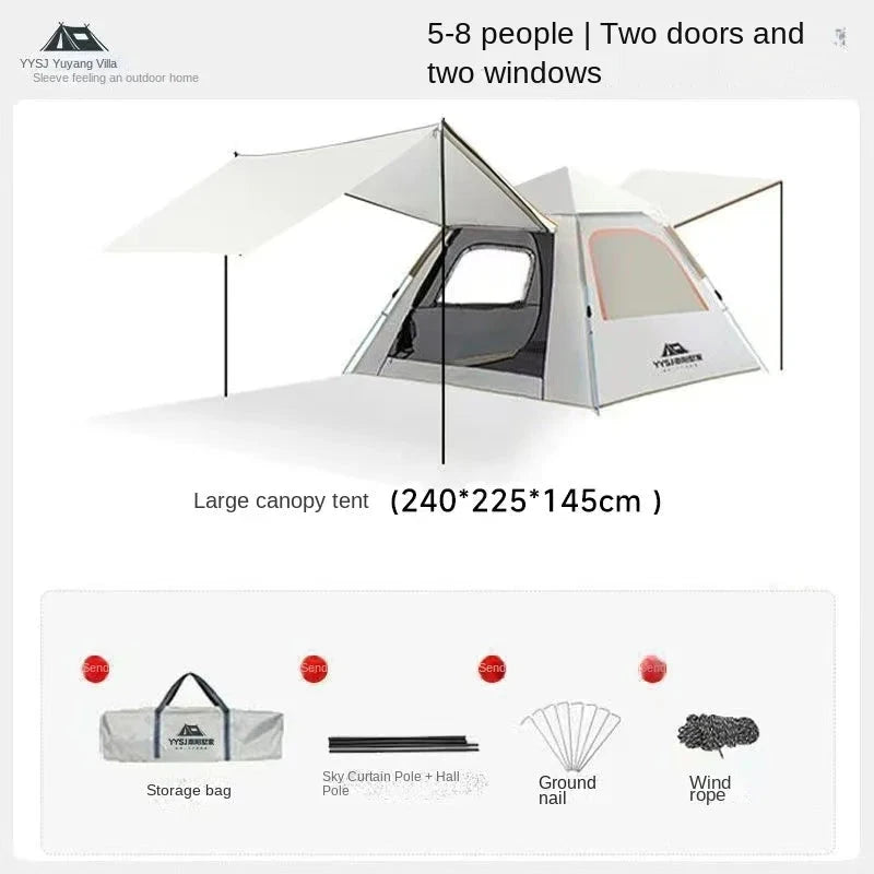 Outdoor Portable Tent With Easy Folding Thick Shading GlowCart