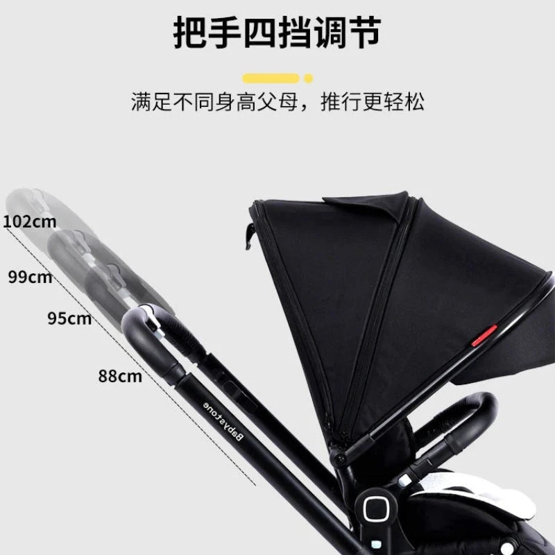 Highview Baby Stroller Can Sit or Lie Down, Lightweight and Foldable, Newborn Baby Umbrella Stroller,Four-wheel Two-way Stroller GlowCart