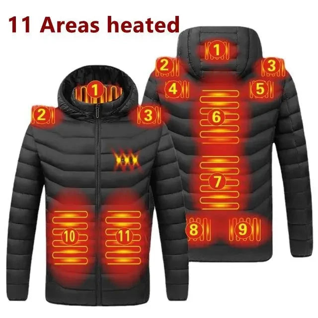 Men Heated Jacket USB Winter Outdoor Electric Heating male GlowCart