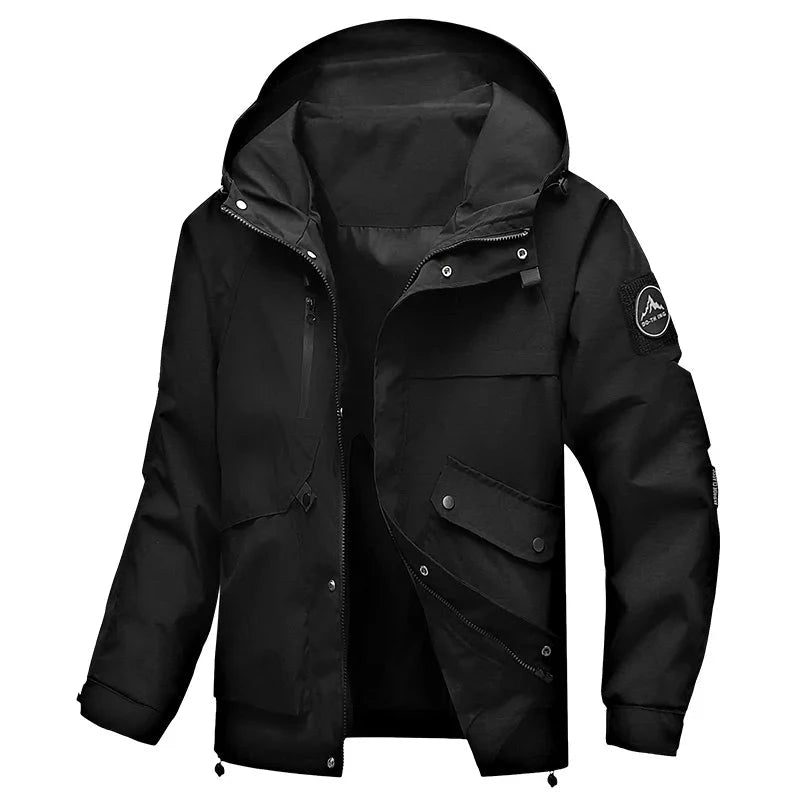 Men's Lightweight Waterproof Rain Jacket Autumn Shell Hooded GlowCart