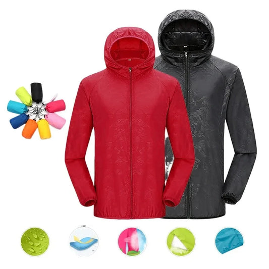 A Unisex Waterproof Outdoor Jacket Men Women Hiking Camping GlowCart