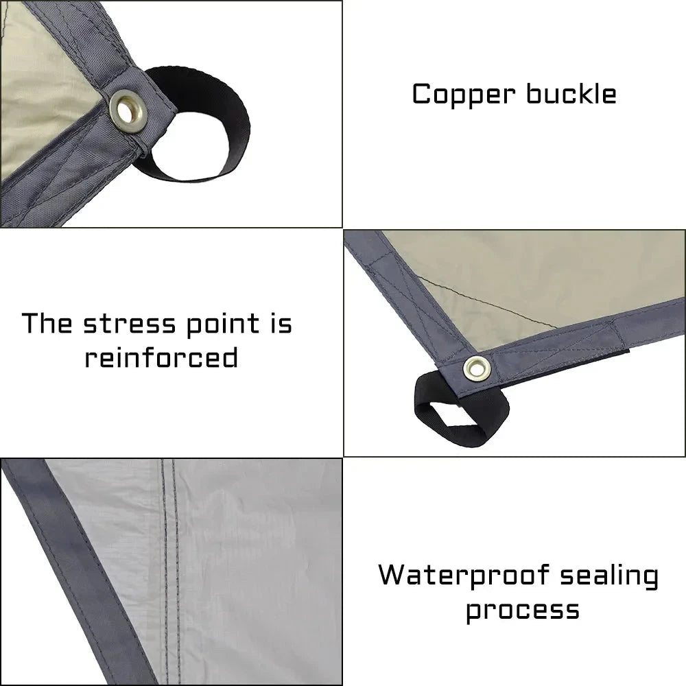 5.1x5.1m Large Camping Tarp Waterproof Octagon Butterfly GlowCart