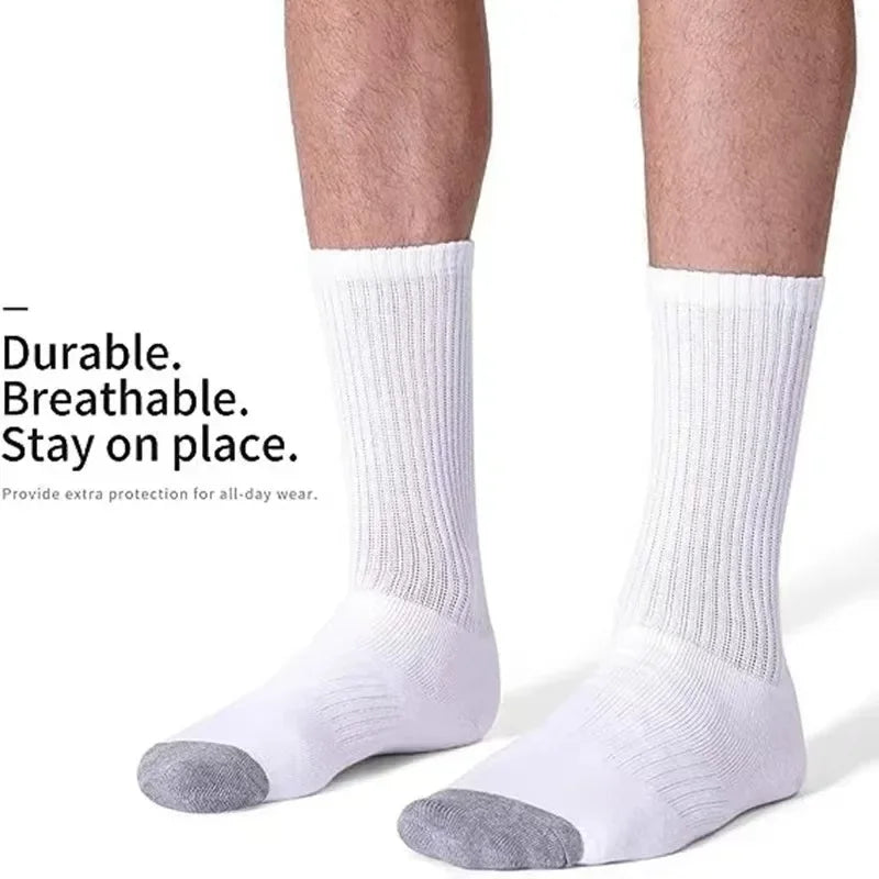 Men's Outdoor Gym Socks High Quality Comfortable Soft Ground-Gripping Football big Size Anti Odor Sweat Absorbing 6/12 Pairs GlowCart