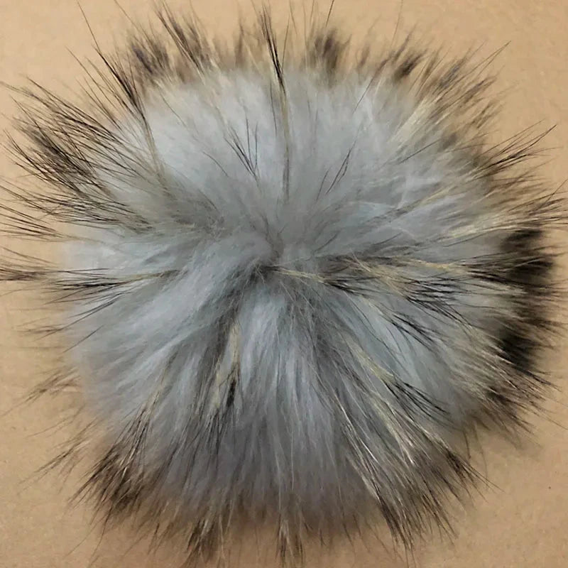 5pcs/Lot Natural Real Fur Pompoms For Knit Hats Caps GlowCart
