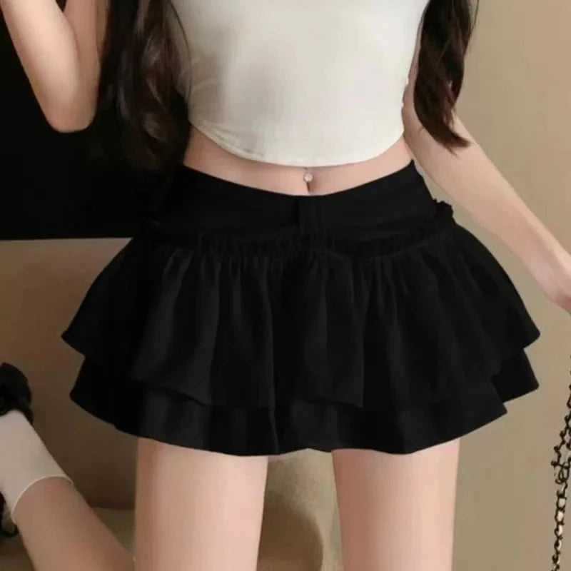Shorts Korean Chic Kawaii Ballet-Style Tiered Skirt Sweet GlowCart