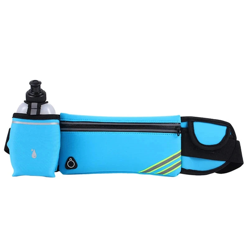 Men Women Waist Bag Hydration Running Belt Fanny Waist Pack Sports Marathon Running Outdoor Riding Fitness With Water Bottles GlowCart