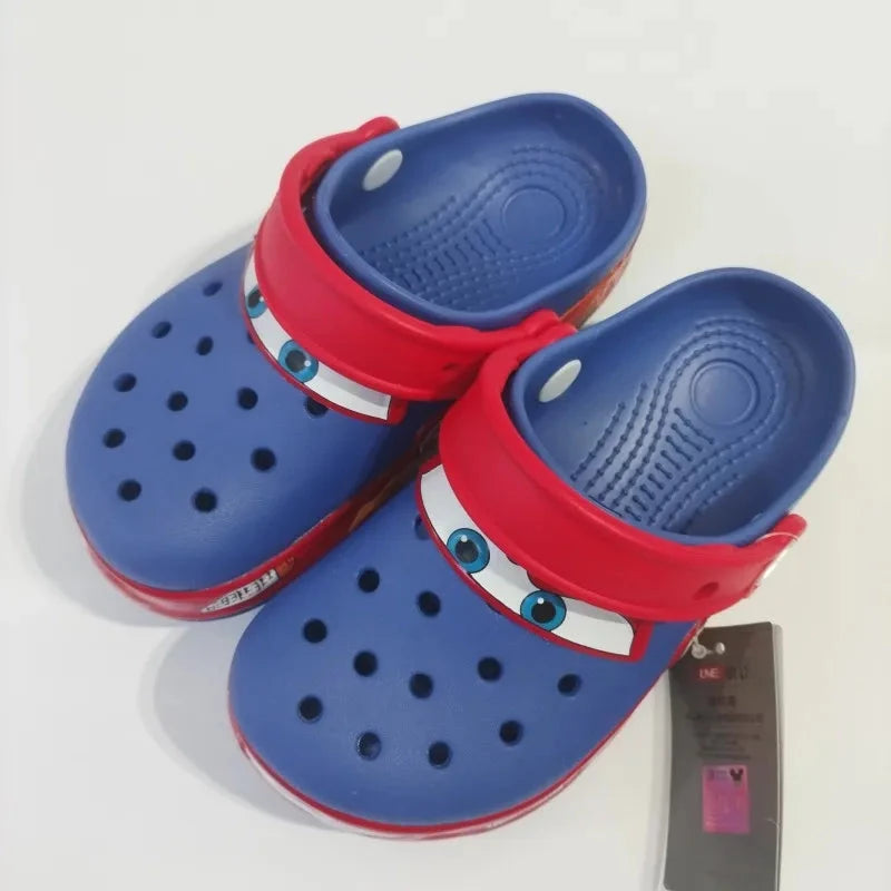 Mcqueens Kawaii Eva Sandals Anime Home Beach Shoes Disney Children Breathable Slippers For Kids Gift Ankle-Wrap Luminous Slipper GlowCart