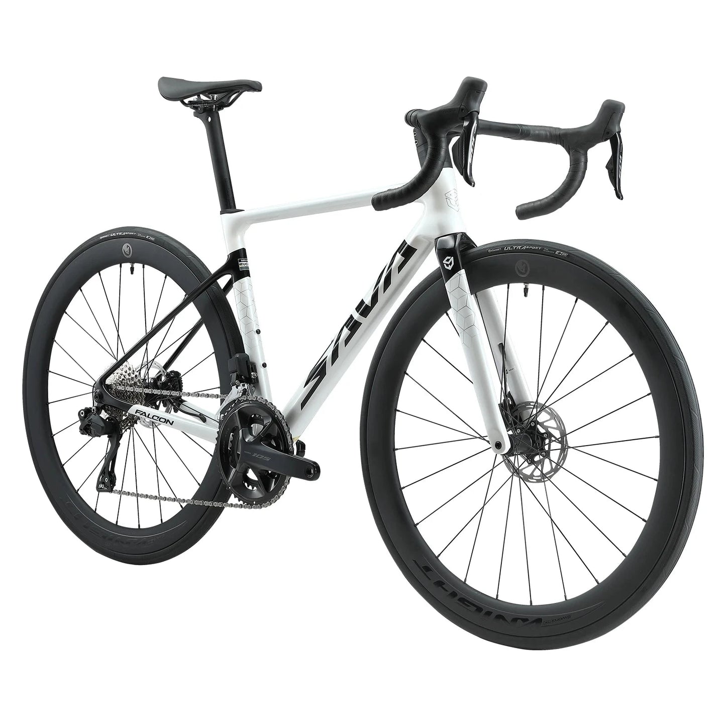 SAVA C7 Full Carbon Fiber Road Bike , with Built-in Cable Hydraulic Racer, with 105 Di2 24 Speed Kit Adult Bike GlowCart