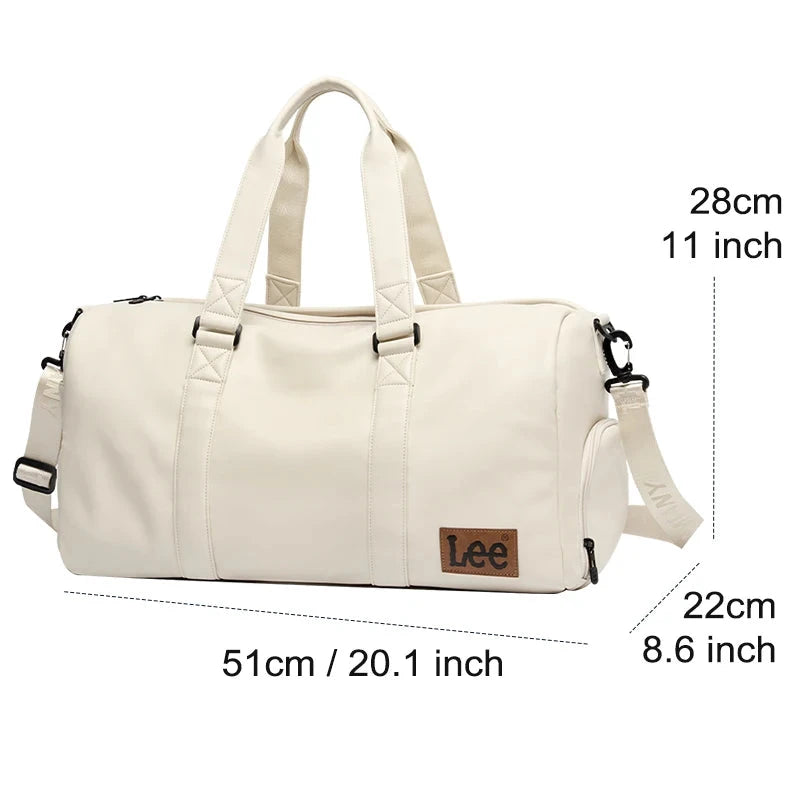 LEE High Quality Waterproof Leather Travel Duffel Bag Dry GlowCart