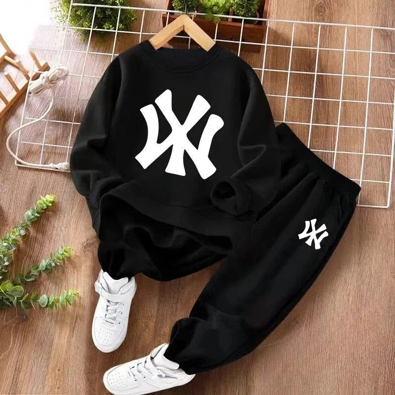 Spring Baby Boy Clothes Set Kid Letter Printed Sweatshirts Pullover Top and Pants 2pcs Suit Children Girls Fashion Tracksuits GlowCart