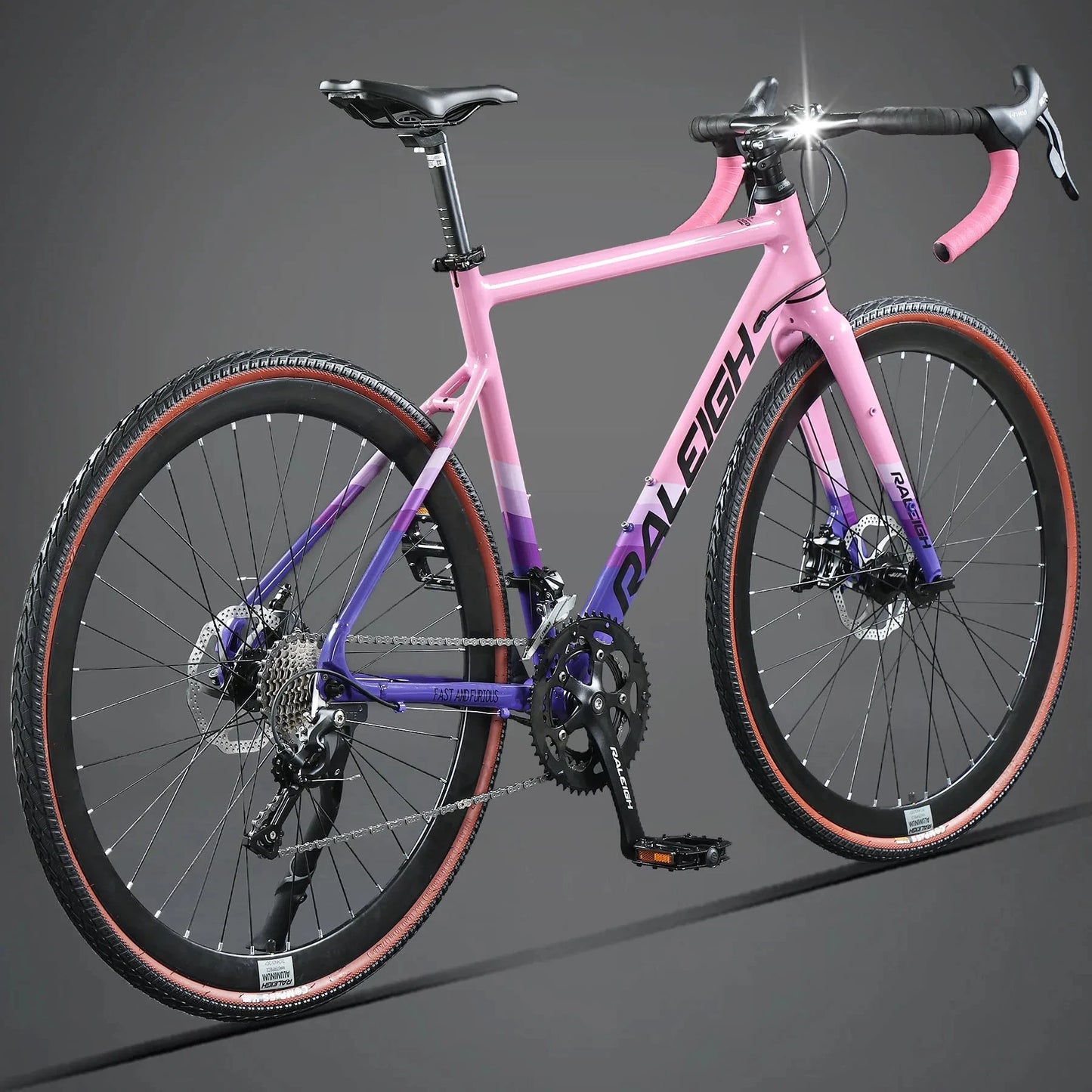 Lightweight High Performance Road Bike 24/27/16/18 Speed Dual Disc Brake Ultra-light Road Racing Speed Change Gravel Bicicleta GlowCart