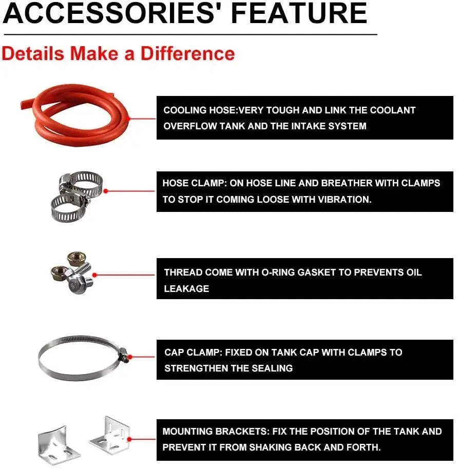 Universal Radiator Coolant Tank 800ml Coolant Expansion Tank Cooling Catch Bottle Overflow Reservoir Aluminum Car Styling GlowCart