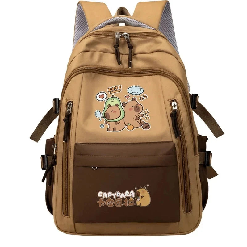 Kawaii Capybara School Backpack for Girls School Bags Set GlowCart