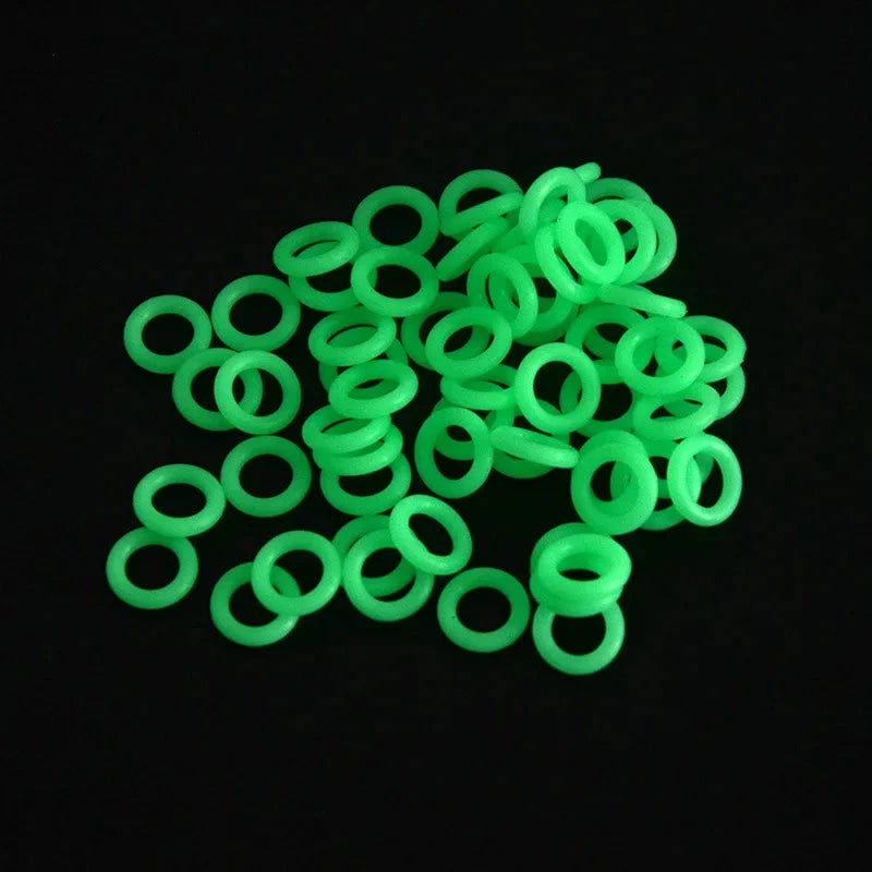 10-100pcs Silicone Luminous Tent Ground Nail Ring O-shaped GlowCart