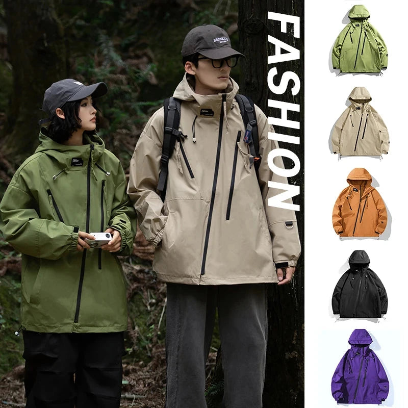 Hiking Jackets Men Waterproof Coats Women's Windproof GlowCart