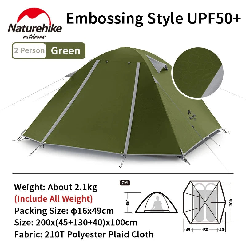 Naturehike 2023 NEW outdoor 2-4 Person Camping Tent GlowCart