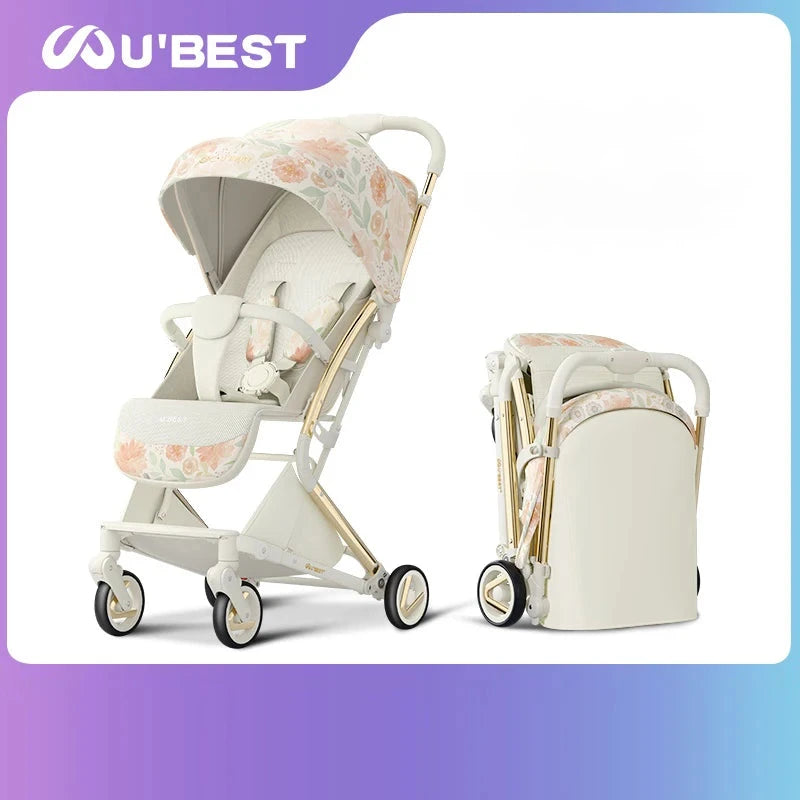 New Baby Stroller Children Walking Baby God Lightweight Folding Pocket Car Kid's Baby  Four Wheels Stroller Push Umbrella Car GlowCart