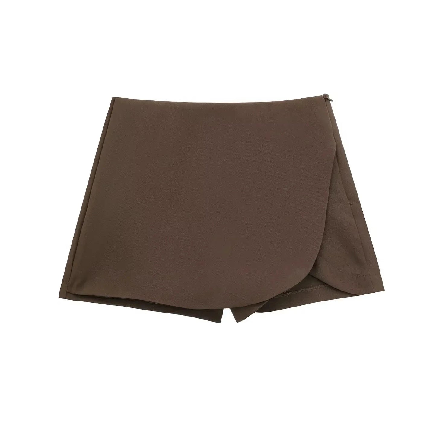 Women's Skort High Waist Brown Skirt Pants Stylish Summer GlowCart