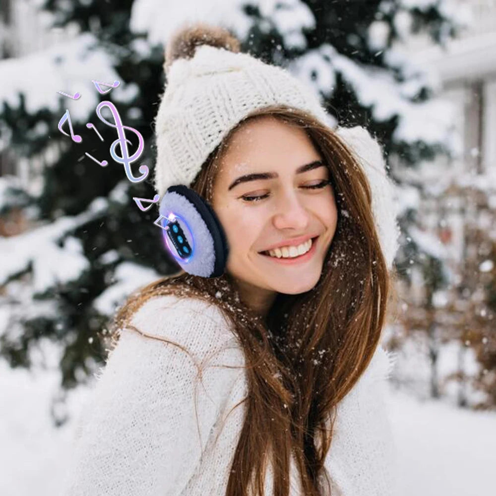 Wireless Adjustable Bluetooth Earmuffs Headphones Winter Ear GlowCart