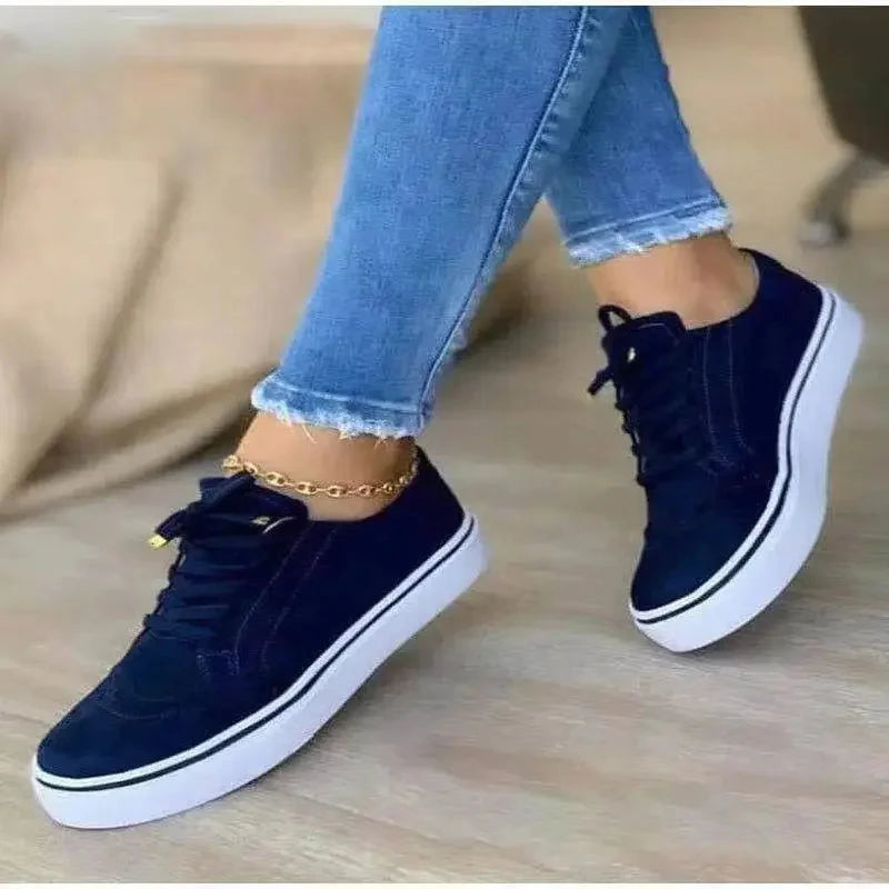 2024 New Women's Low-top Vulcanized Shoes Round Toe Casual GlowCart