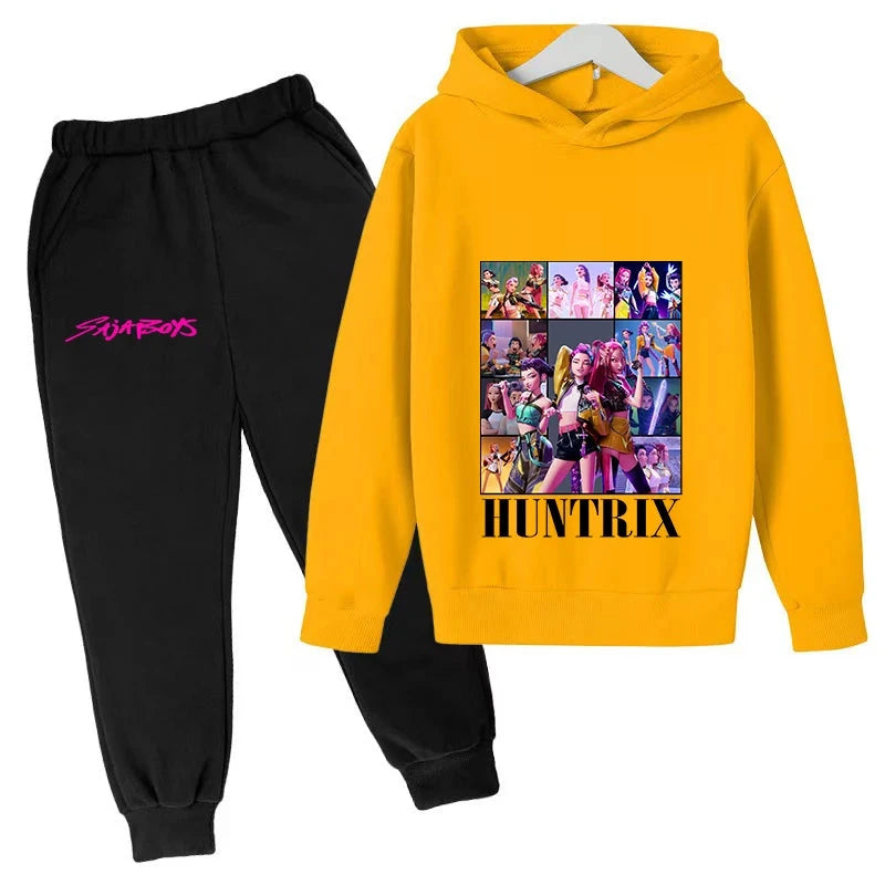 Exquisite KPOP Korean Trend Children Casual Hoodie Comfortable Outfit For Kids Daily Wear And Stylish Activities GlowCart