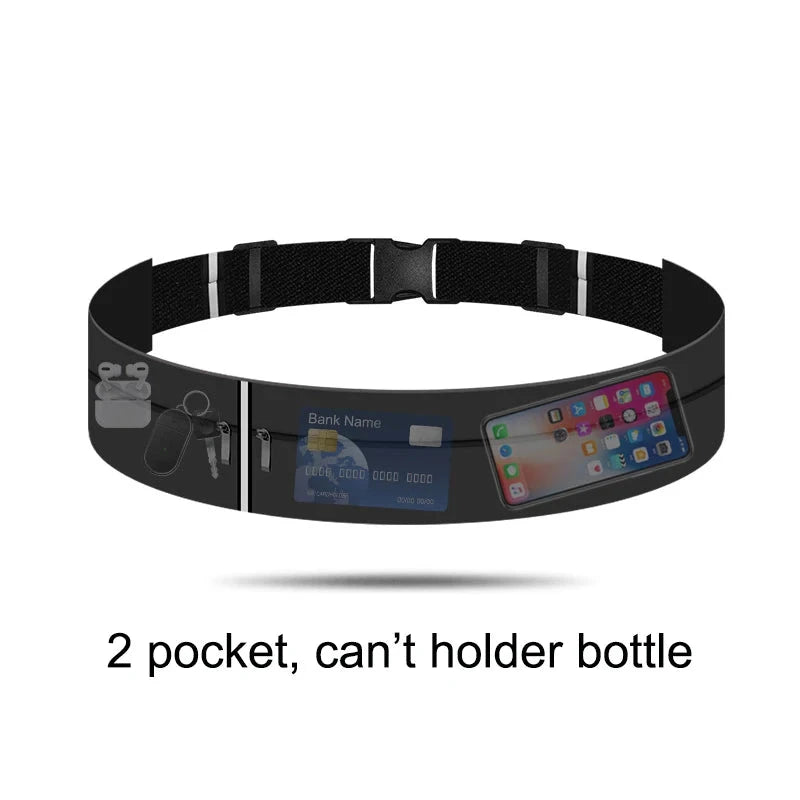 Running Belt Waist Bag with Water Bottle 550ml Women Sports Fanny Pack Men Phone Pouch Jogging Gym Bags Hydration Run GlowCart