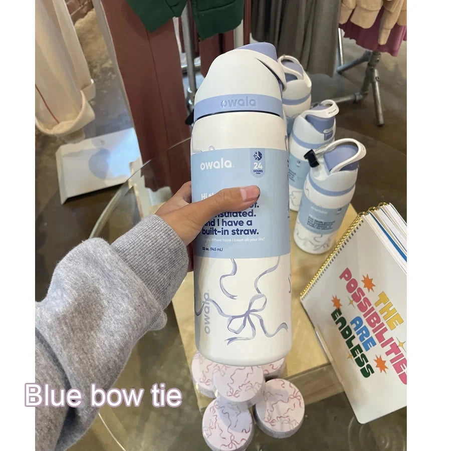 Owala Insulated Stainless Steel Water Bottle with Straw, GlowCart