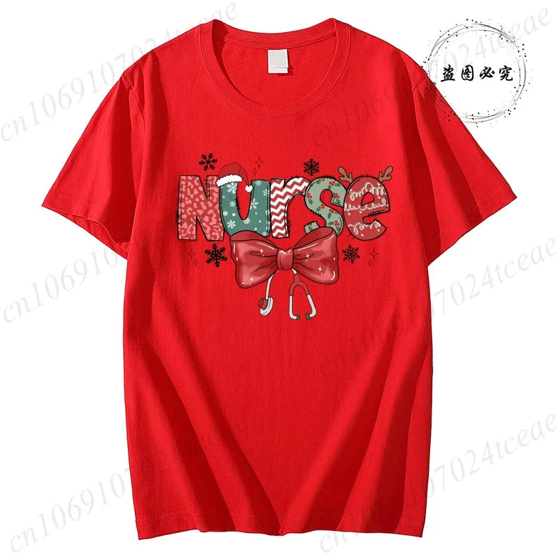 Christmas Nursing Women's T-shirts Christmas Nurse Shirt GlowCart