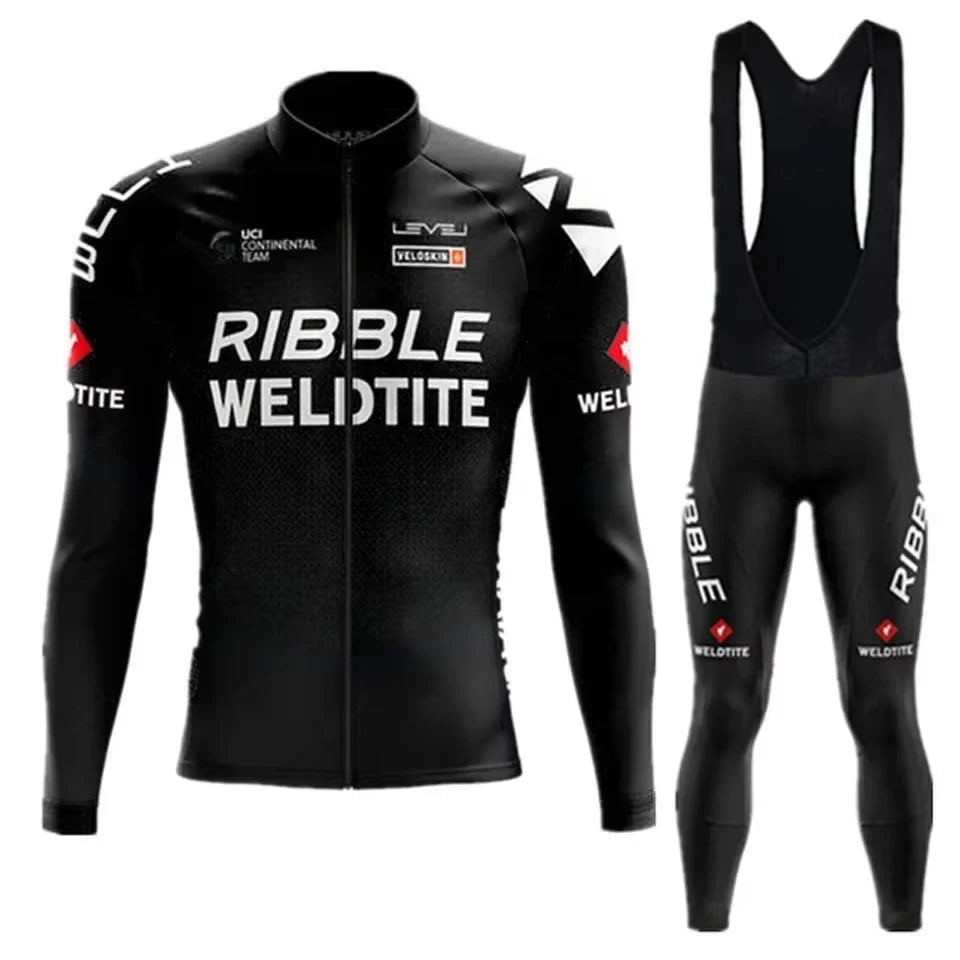 White  Cycling Jersey Set Ribble Weldtite Cycling Clothing Autumn Men Road Bike Shirt Bicycle Tights Mtb Maillot Culotte GlowCart