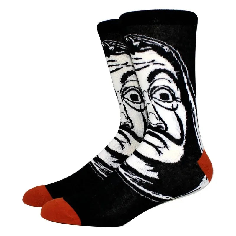 New Anime Funny Socks Long Men's Socks Cosplay Hip Hop Novelty HALLOWEE Crazy Soken Skateboard Socks horrible Women's Socks GlowCart