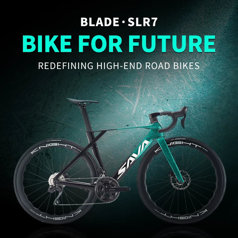 SAVA NEW Blade SLR7 C60 Carbon Fiber Road Bike, 700C Adult DI2 Bike, with SHIMANO 105 Di2 R7170 Components, Full Carbon Racing GlowCart